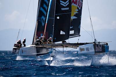 Red Bull Sailing race at the GC32 World Championship 2021 in Villasimius, Italy on September 19, 2021.