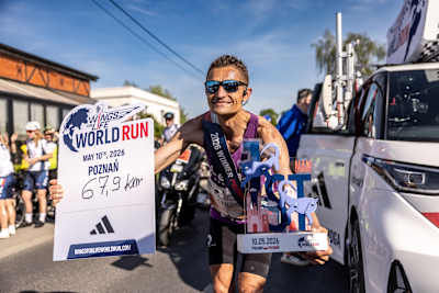 Dariusz Nożyński, zwycięzca Wings for Life World Run 2026 w Poznaniu
