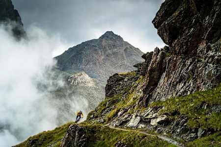 The traverse under Piz Nair towards Corviglia is just a taste of St Moritz’s endless singletrack.