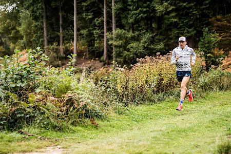 Tom Evans runs in a park in Surrey, United Kingdom on October 11, 2018.