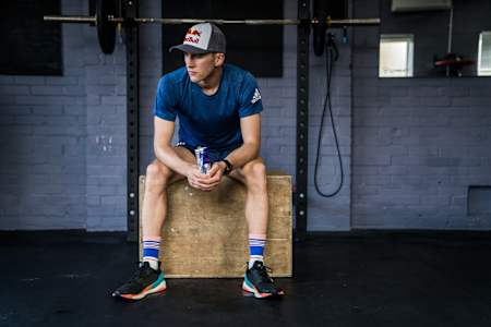 Podcasts and Spotify playlists keep Tom entertained while training at home