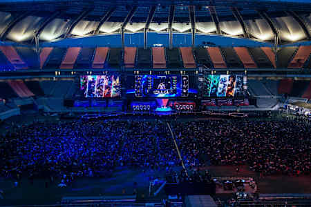 League of Legends Worlds finals 2020. 