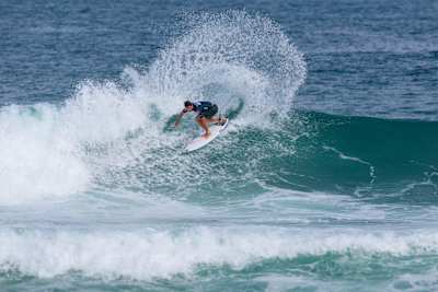 Leo Fioravanti surfing in Saquarema, Brazil