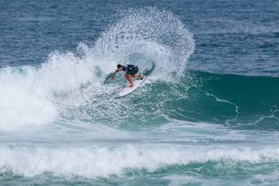 Leo Fioravanti surfing in Saquarema, Brazil