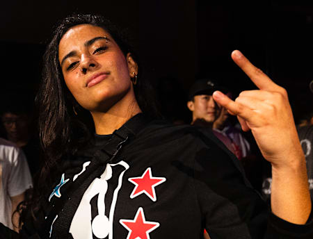 A portrait of B-Girl Swami