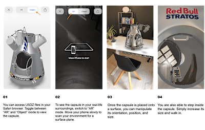 With Apple’s latest augmented reality technology available on mobile devices iOS 12+, you can view the Stratos capsule in full detail.