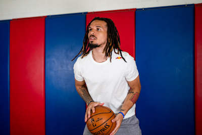 Cole Anthony works on his outside shot