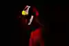 Pedro Burns as seen with his luminous Red Bull Helmet in Chile on December 14, 2020.