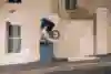 Murray Loubser using a DIY kicker ramp to ride BMX Street in Cape Town, South Africa