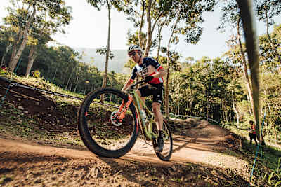 Maxime Marotte as seen racing at the XCO World Cup race in Petropolis, Brazil, in 2022.