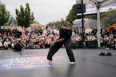Participants dancing at the Red Bull Dance Your Style final in Kungsträdgården, Stockholm on the 26th of August 2023. 