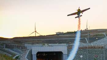 Italy's Dario Costa successfully completes his record-setting Tunnel Pass flight near Istanbul, Turkey