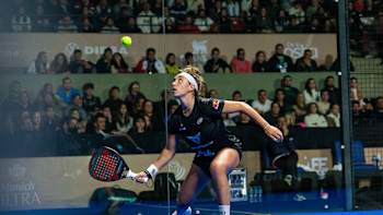 Bea Gonzalez performs at Asuncion Premier Padel P2 in Asuncion, Paraguay on May 19, 2024.