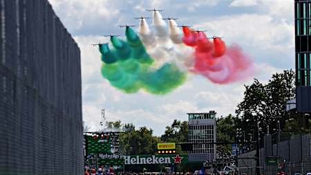 The Italian Pre-Race Flyover