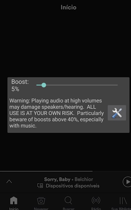 Barra de porcentagem