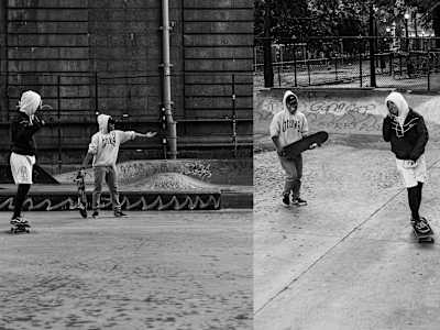 Arianna Gil and DeeDee Walden, early morning skate
