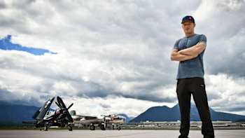 Jimmy Spithill posa para un retrato en el Hangar 7 en Salzburgo, Austria, el 10 de julio de 2014.