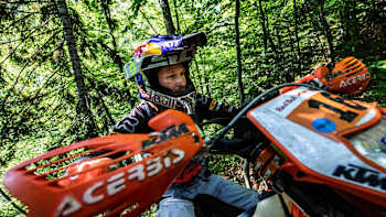Taddy Błażusiak of Poland performs during the third race day at the World Enduro Super Series 2019 Stop 5 - Red Bull Romaniacs in Sibiu, Romania on August 2, 2019.