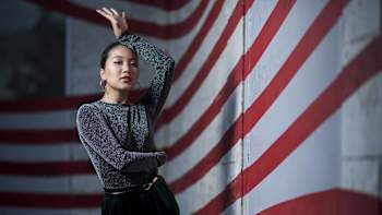 Yumeki posing for a portrait at the Red Bull Bc One Camp France at the WIP La Villette in Paris, France on July 6th 2018