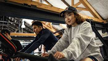 B-Boy Victor and B-Girl Ami are seen during the Breaker Summit in Thalgau, Austria on December 13, 2021. 