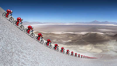 Mountain biker Max Stöckl's high-speed record-breaking run.