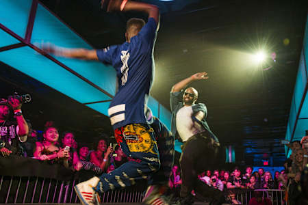 Facing off in the most fabulous way possible.