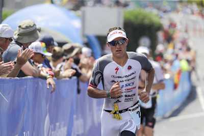 Braden Currie on the run at the 2017 IRONMAN World Championship and looking to make gains.