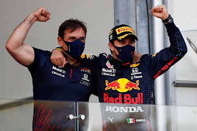 Pierre And Checo On The Podium