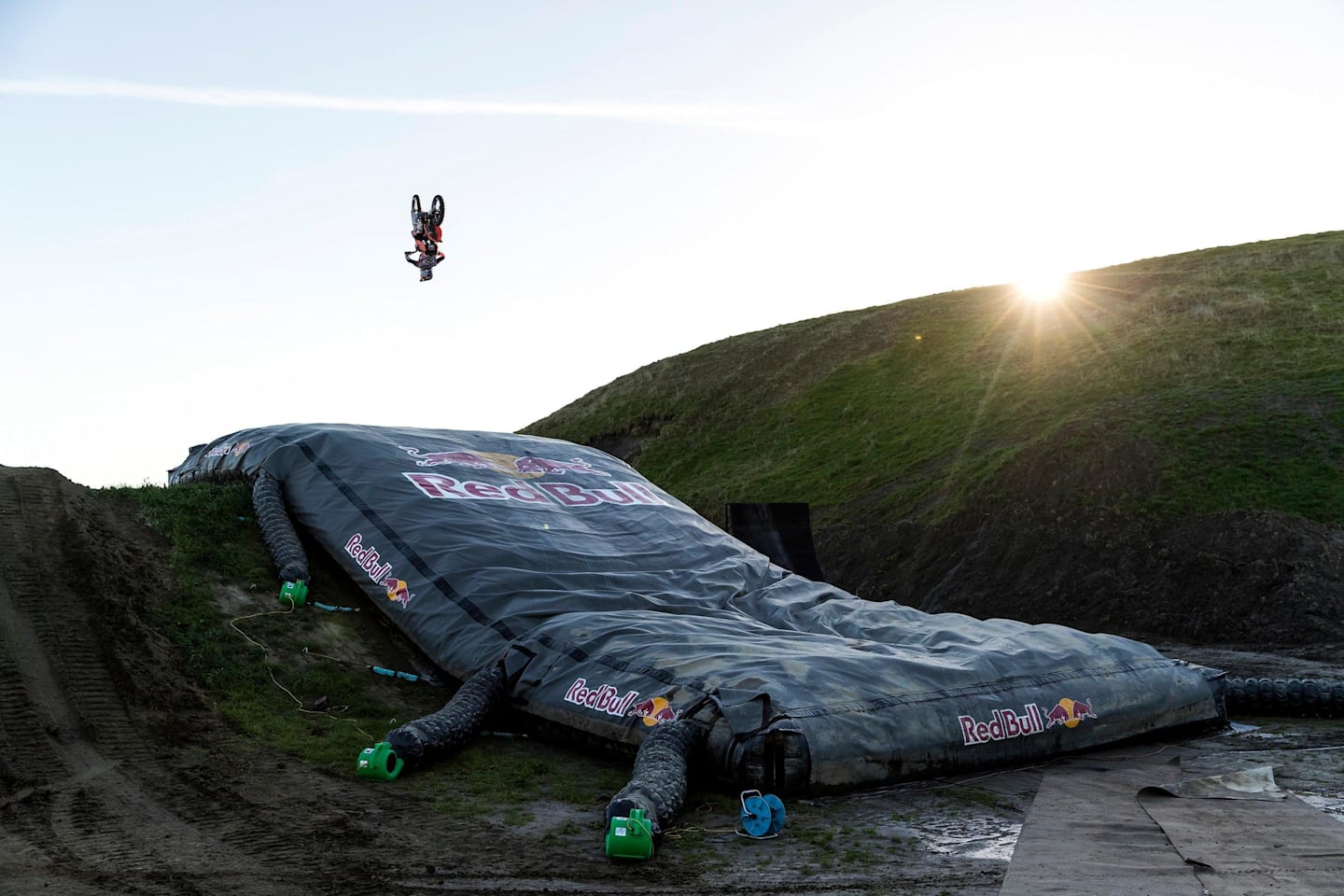 Levi Sherwood hitting the airbag Levi Sherwood hitting the airbag