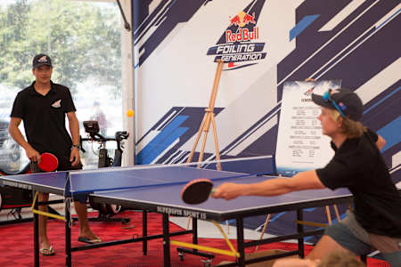 Heated table tennis battles at Red Bull New Zealand HQ