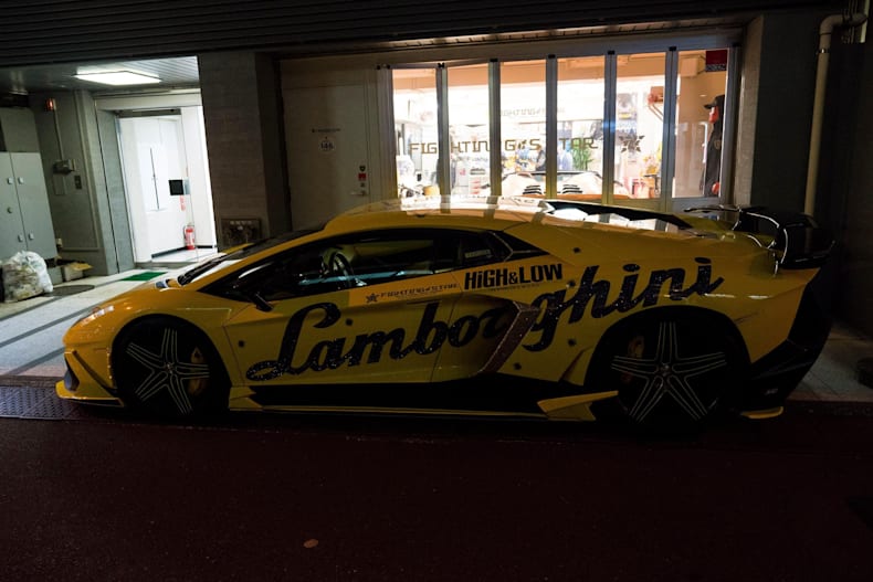 Nihon Nights Fighting Star Crazy & colorful lamborghini halloween run in tokyo matte black batmobile lamborghini aventador in tokyo crazy secret yakuza lamborghini parking lot tokyo mercedes w221 yakuza. nihon nights fighting star