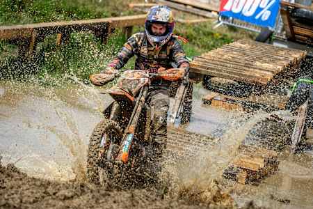 A photo of UK enduro star Jonny Walker riding on the fourth day of Red Bull Romaniacs 2019 in Sibiu, Romania.