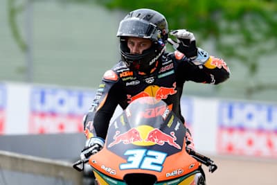 Marcel Schrötter beim Moto2-Rennen am Sachsenring, Juli 2024. 