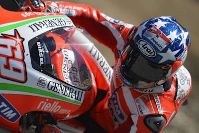 Nicky Hayden in action at the Red Bull US Grand Prix.