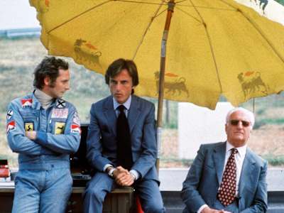 Lauda, Luca di Montezemolo y Enzo Ferrari