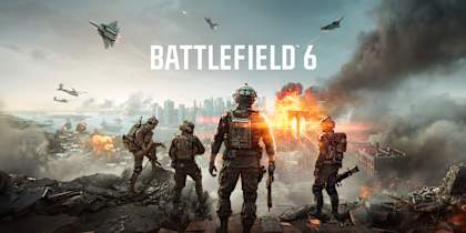 Soldaten blicken auf ein zerstörtes Schlachtfeld in Battlefield 6.