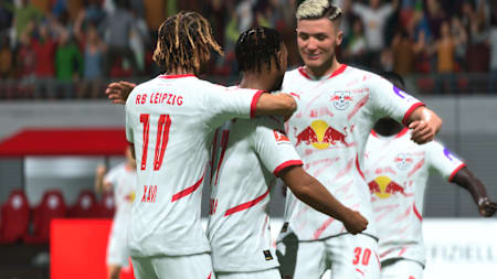 Spieler von RB Leipzig jubeln in FC 25.
