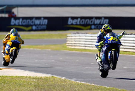 El piloto de MotoGP Valentino Rossi en Welkom 2004