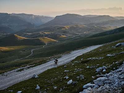 James Hayden rides during the 2018 Transcontinental race in Bjelašnica, Bosnia and Herzegovina.