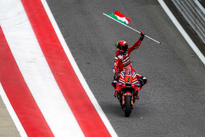 Francesco Bagnaia lors de la course de MotoGP en Autriche sur le Red Bull Ring, 2024.