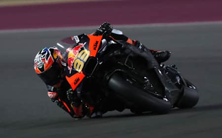 Brad Binder at the MotoGP test for the 2024 season in Qatar.