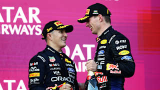 Max and Isack celebrate on the podium together in Baku
