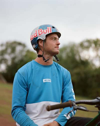 MTB athlete Matt Jones takes time to reflect during the filming of Design and Conquer.
