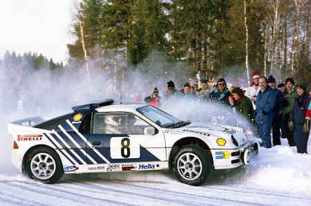 Kalle Grundel, Ford RS200, Rally de Suecia de 1986, WRC.