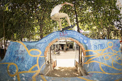 George Poole est un des skateurs espoirs du Red Bull Bowl Rippers 2017 au bowl du Prado à Marseille.