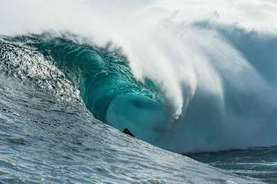 Laura Enever surfing Shipstern Bluff wave in Tasmania, Australia