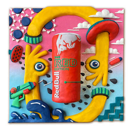 रेड बुल रेड एडिशन का जश्न मनाते हुए रुतुजा की क्ले आर्ट