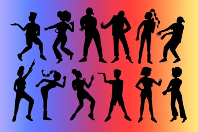 Imagen de siluetas bailando