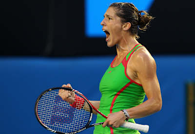 Tennisspielerin Andrea Petkovic bei den Australian Open 2011.
