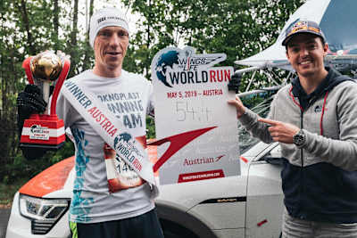 Wojtek Baran trotze Wetter und Wind in Wien und lief 54,4 km weit.